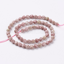 Natural Rhodonite Beads Strands&nbsp;G-J376-64-6mm
