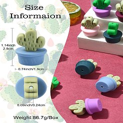 21Pcs 21 Colors Silicone Focal Beads&nbsp;SIL-CJ0002-03