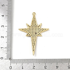 Brass Micro Pave Cubic Zirconia Pendants&nbsp;KK-M322-45G