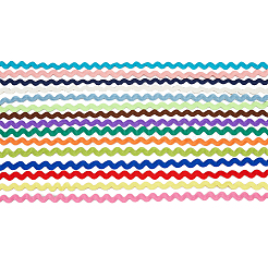 30 Yards 15 Colors Polyester Wavy Fringe Trim Ribbon&nbsp;OCOR-DC0001-08