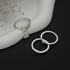 Alloy & Glass Finger Rings&nbsp;WGE234A-01