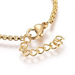 Ion Plating(IP) 304 Stainless Steel ID Bracelets&nbsp;BJEW-L637-10-G