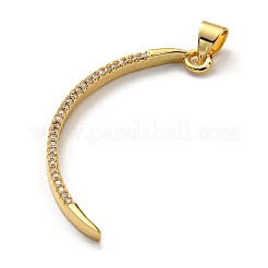 Brass with Cubic Zirconia Pendants&nbsp;KK-K341-32G