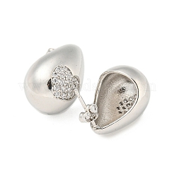 Brass with Cubic Zirconia Stud Earrings&nbsp;EJEW-Q799-02B-P