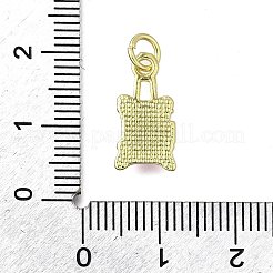 真鍮製エナメルペンダント  丸カン付き  カドミウムフリー＆鉛フリー  長持ちメッキ  ラックめっき  18KGP本金メッキ  スーツケースチャーム  ミックスカラー  16x8x2mm  穴：3.5mm&nbsp;KK-Z102-24G