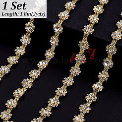 2Yards Alloy Glass Rhinestone Cup Chains&nbsp;DIY-GA0009-07