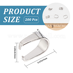 200Pcs 304 Stainless Steel Snap on Bails&nbsp;STAS-CN0001-77