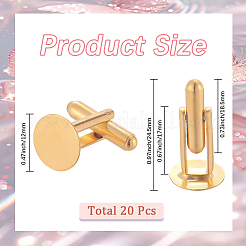 20Pcs Brass Cufflinks for Men&nbsp;FIND-SC0016-57