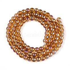 Electroplate Transparent Glass Beads Strands&nbsp;GLAA-T032-T4mm-AB23