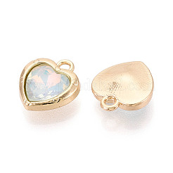 Rack Plating Alloy & Glass Pendants&nbsp;PALLOY-T024-05B-G