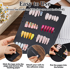 12Pcs 6-hole PP Plastic Binder Loose-leaf Cover Sheet&nbsp;DIY-FH0011-04A