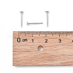 Tarnish Resistant 316 Surgical Stainless Steel Flat Round Blank Peg Stud Earring Settings&nbsp;STAS-R073-04
