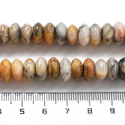 天然石クレイジーアゲートビーズ連売り  ソーサービーズ  10x5mm  穴：0.7mm  約40個/連  8.19''~8.54''（20.8~21.7センチメートル）&nbsp;G-P559-A05-02