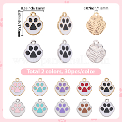 60Pcs Alloy Enamel Pendants&nbsp;ENAM-BM0001-54