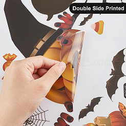 塩ビプラスチック窓ステッカー  ハロウィーン模様  20x30x0.05cm  8枚/セット&nbsp;DIY-WH0304-175C