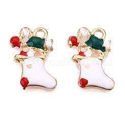 Christmas Theme Alloy Enamel Pendants&nbsp;ENAM-T020-10X