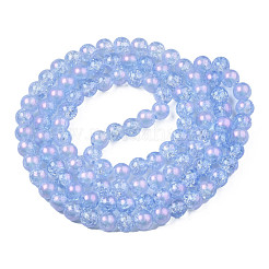 Translucent Crackle Glass Beads Strands&nbsp;CCG-T003-01E