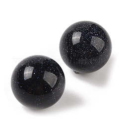 合成ブルーゴールドストーン 穴なし球形ビーズ  ラウンド  16mm&nbsp;G-K353-04D-26
