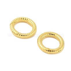 スターリングシルバースプリングゲートリング925個  ストライプ 楕円形  ゴールドカラー  12x2mm&nbsp;STER-S012-09G