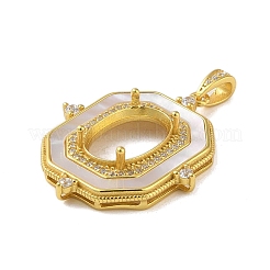 925 Sterling Silver Micro Pave Cubic Zirconia Basket Pendant Setting with Prongs Mounting&nbsp;STER-H113-01G