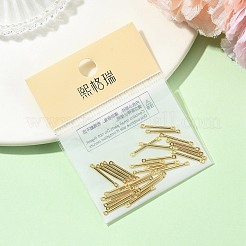 シェグレース真鍮コネクターチャーム  バーリンク  カドミウムフリー＆ニッケルフリー＆鉛フリー  18KGP本金メッキ  15x1.8x1mm  穴：0.9mm&nbsp;XGR0135G-113G