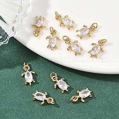 SHEGRACE Brass Clear Cubic Zirconia Charms&nbsp;XGRQ2O935-417G