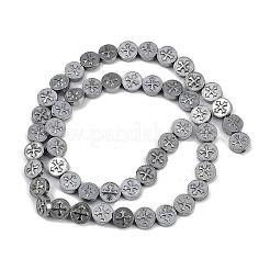 Electroplated Synthetic Non-magnetic Hematite Beads Strands&nbsp;X-G-K375-B02-03