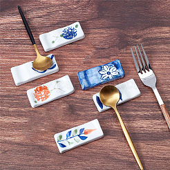 4Pcs 4 Style Porcelain Chopsticks Stand&nbsp;DJEW-CP0001-03