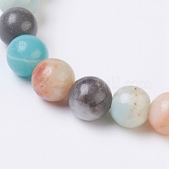 Natural Flower Amazonite Stretch Bracelets&nbsp;BJEW-JB03683-02