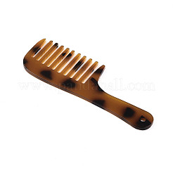 セルロースアセテート（樹脂）ビッグペンダント  くし  サドルブラウン  95x31x2.5mm  穴：3mm&nbsp;KY-N024-08