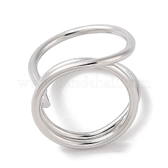 変色しない304ステンレススチール製女性用指輪  リング  ステンレス鋼色  内径：19mm&nbsp;RJEW-G315-01P