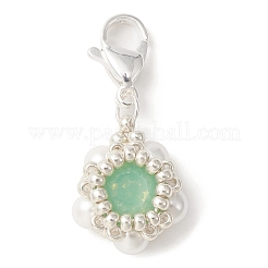 K9 Glass Rhinestone & Shell Pearl Bead Pendant Decoration&nbsp;HJEW-MZ00027