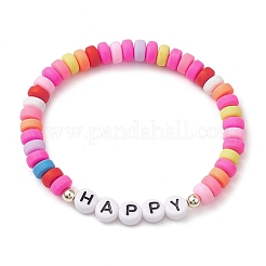 5Pcs 5 Styles Handmade Polymer Clay Beaded Stretch Bracelets&nbsp;BJEW-JB10470