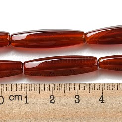 天然石カーネリアンビーズ連売り  染め  多面カットオーバル  30x7.5mm  穴：1.2mm  約13個/連  15.55''（39.5センチメートル）&nbsp;G-A223-B09-01