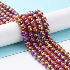 Electroplated Natural Red Agate Beads Strands&nbsp;G-Z038-B04-01AB