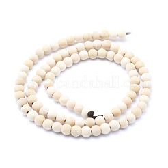 天然ウッドビーズ連売り  ラウンド  染め  8mm  穴：1mm  約50個/連  15.7インチ（40cm）&nbsp;WOOD-P011-07-8mm