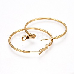 201 Stainless Steel Hoop Earrings&nbsp;EJEW-F188-24G-B