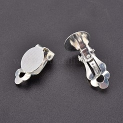 Brass Blank Base Clip-on Earring Cabochon Setting&nbsp;X-KK-M019-03S