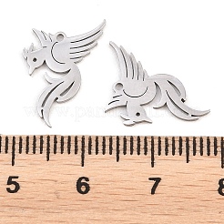 304ステンレスペンダント  フェニックスチャーム  ステンレス鋼色  17.5x12x1mm  穴：1mm&nbsp;STAS-E521-07P-08