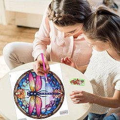 Dragonfly DIY Diamond Painting Sticker Kits&nbsp;PW-WG88104-01