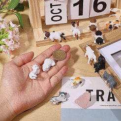PVC猫ディスプレイ装飾12個  ホームオフィスのデスク装飾用  ミックスカラー  29~45x16~22x13~26mm  1個/スタイル&nbsp;DJEW-CA0001-52