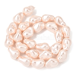 Electroplate Opaque Glass Imitation Pearl Beads Strands&nbsp;EGLA-H113-08D