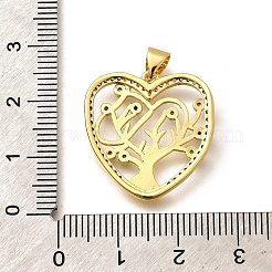 Rack Plating Brass Micro Pave Cubic Zirconia Pendants&nbsp;KK-L226-051G-05