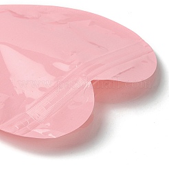 ハート型プラスチック包装用陰陽柄再封可能袋 20個  トップセルフシールパウチ  ピンク  10x10x0.15cm  片側の厚さ：2.5ミル（0.065mm）&nbsp;OPP-FS0001-03