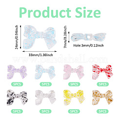 40Pcs 8 Colors Transparent Acrylic Beads&nbsp;OACR-TA0004-05