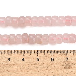天然石ローズクォーツビーズ連売り  ディスク  ヒシビーズ  6.5~7.6x4.5~5.5mm  穴：1~1.2mm  約81~90個/連  14.82''~15.08''（37.65~39.3センチメートル）&nbsp;GG-CBA792A-G06-4x7mm