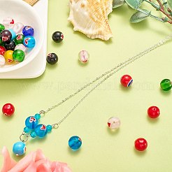 Handmade Lampwork Beads Strands&nbsp;LAMP-SZ0001-74C