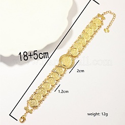 Elegant Brass Coin Ladies Link Chain Bracelets for Women&nbsp;PG3395