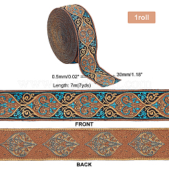 Embroidery Polyester Ribbons&nbsp;OCOR-WH0073-47B-02