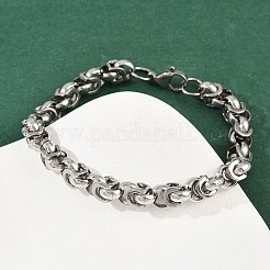 8MM 201 Stainless Steel Byzantine Chain Bracelets for Women&nbsp;BJEW-B143-06